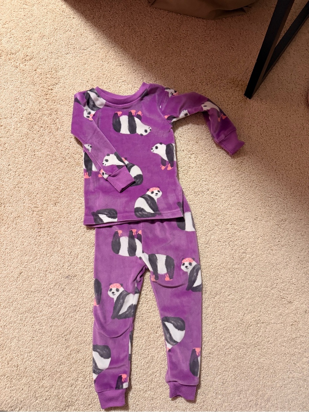 Carter’s Purple Panda Print Kids Pajama Set